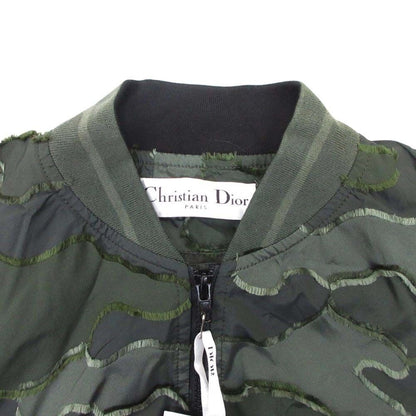 Dior Camouflage Jacquard Bomber Jacket 36 Khaki