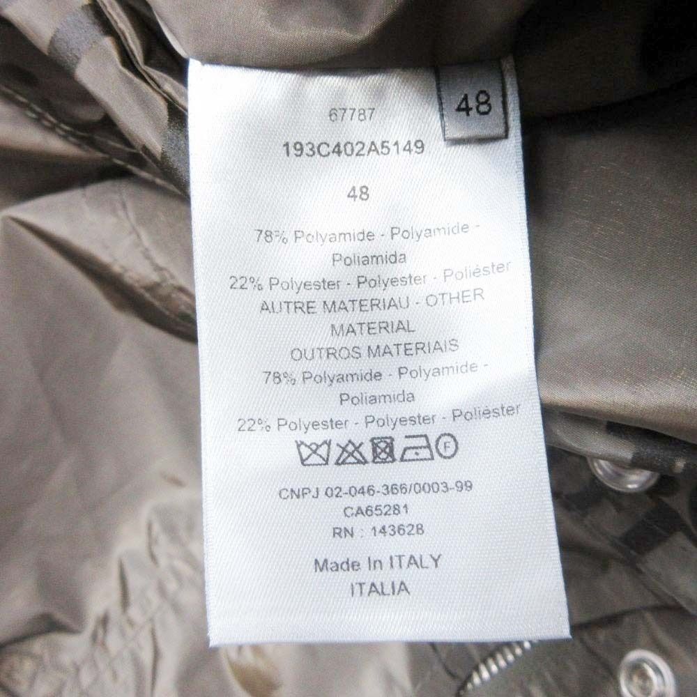Dior Homme Nylon Anorak Jacket Oblique Pullover Half Zip 48 Khaki