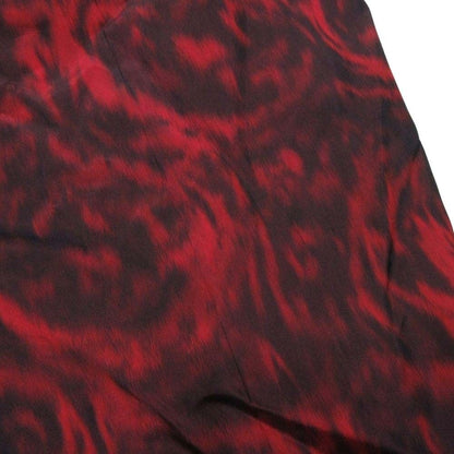 Dior All Over Pattern Silk Trousers Tucked Pants Tapered 36 Red