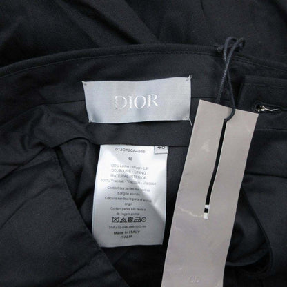 Dior Homme Wool Trousers Pants Pleated No Tuck 48 Black