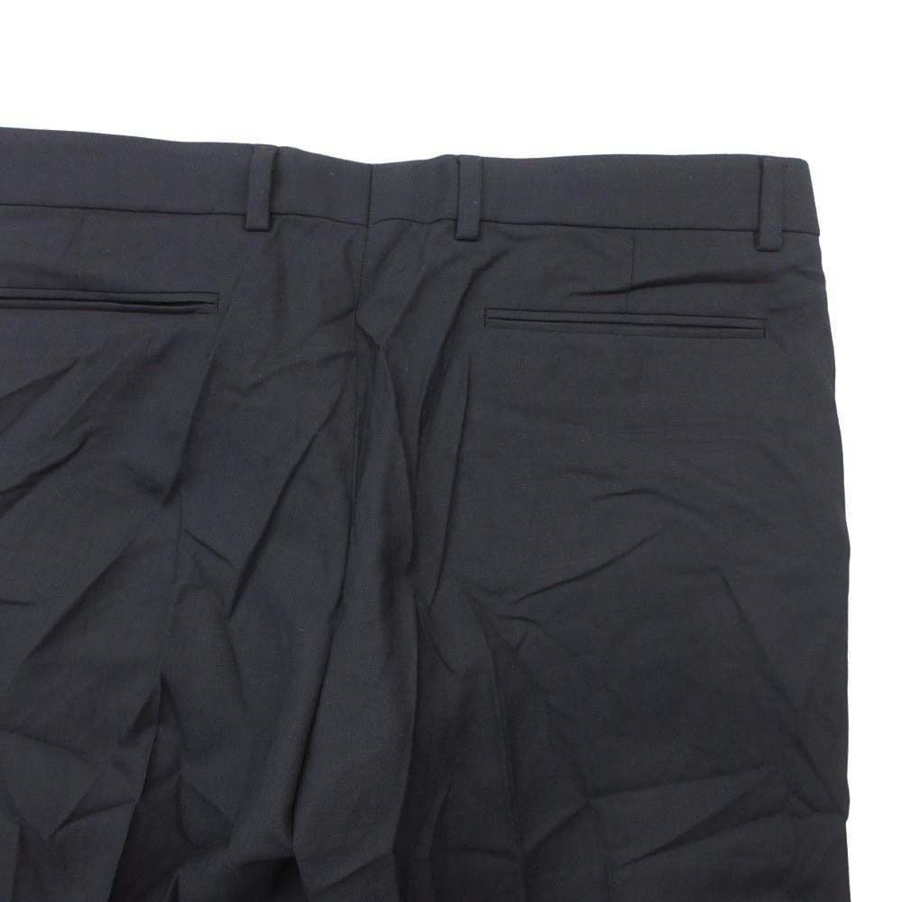 Dior Homme Wool Trousers Pants Pleated No Tuck 48 Black