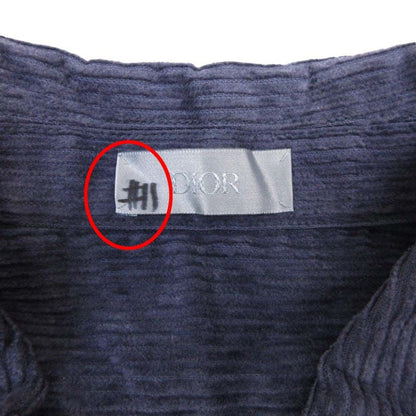 Dior Homme Corduroy Work Jacket Logo Patch 48 Dark Purple