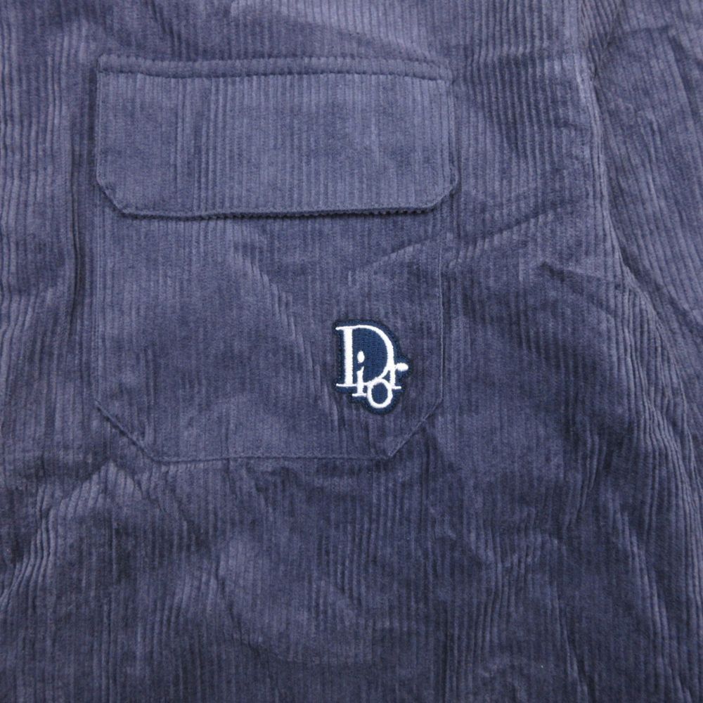 Dior Homme Corduroy Work Jacket Logo Patch 48 Dark Purple