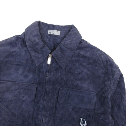 Dior Homme Corduroy Work Jacket Logo Patch 48 Dark Purple