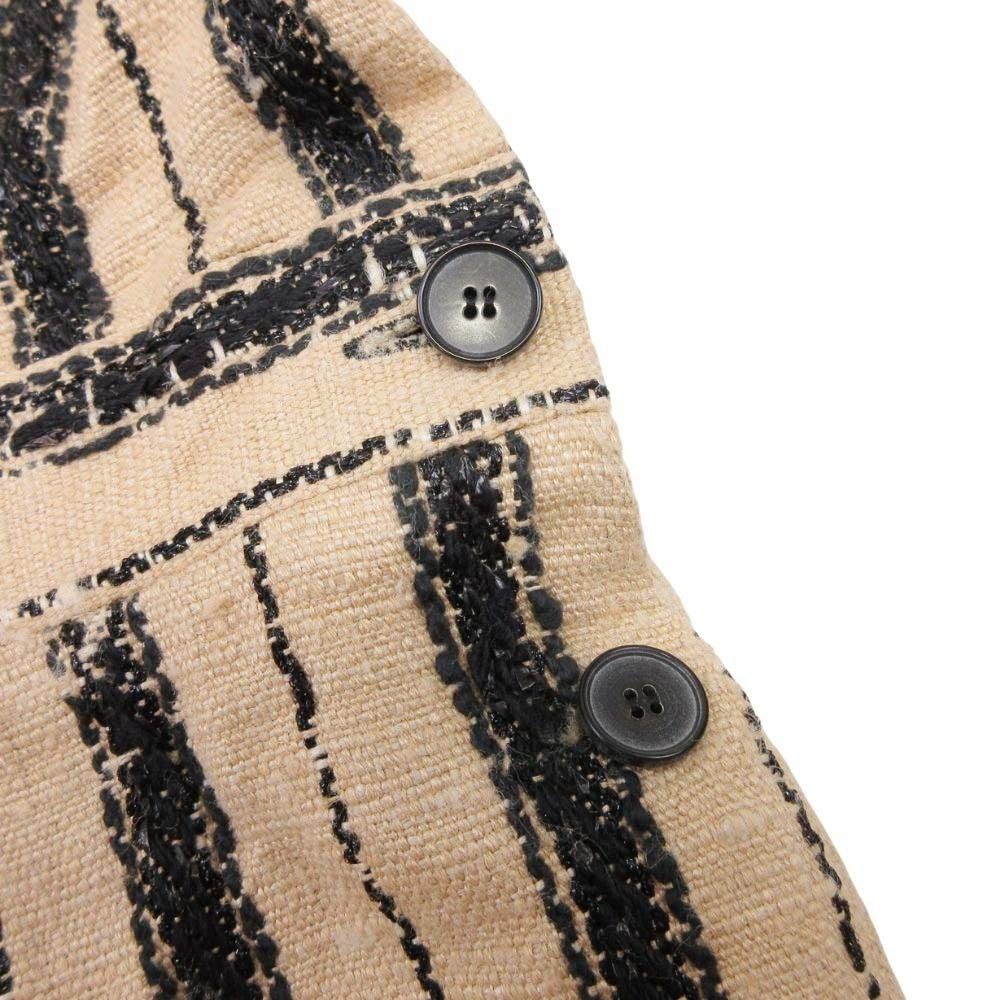 Dior Striped Short Overalls All in One 36 Beige Black