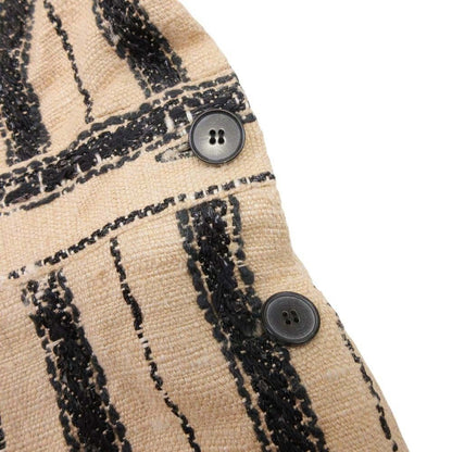 Dior Striped Short Overalls All in One 36 Beige Black