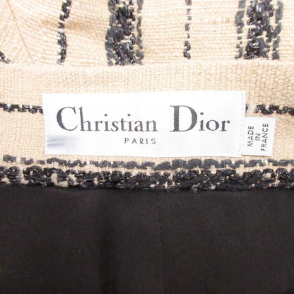 Dior Striped Short Overalls All in One 36 Beige Black