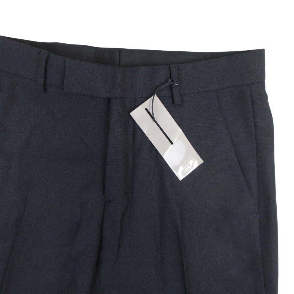 Dior Homme Wool Mohair Trousers Pants Pleated No Tuck 46 Navy
