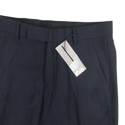 Dior Homme Wool Mohair Trousers Pants Pleated No Tuck 46 Navy