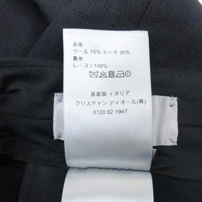 Dior Homme Wool Mohair Trousers Pants Pleated No Tuck 46 Navy