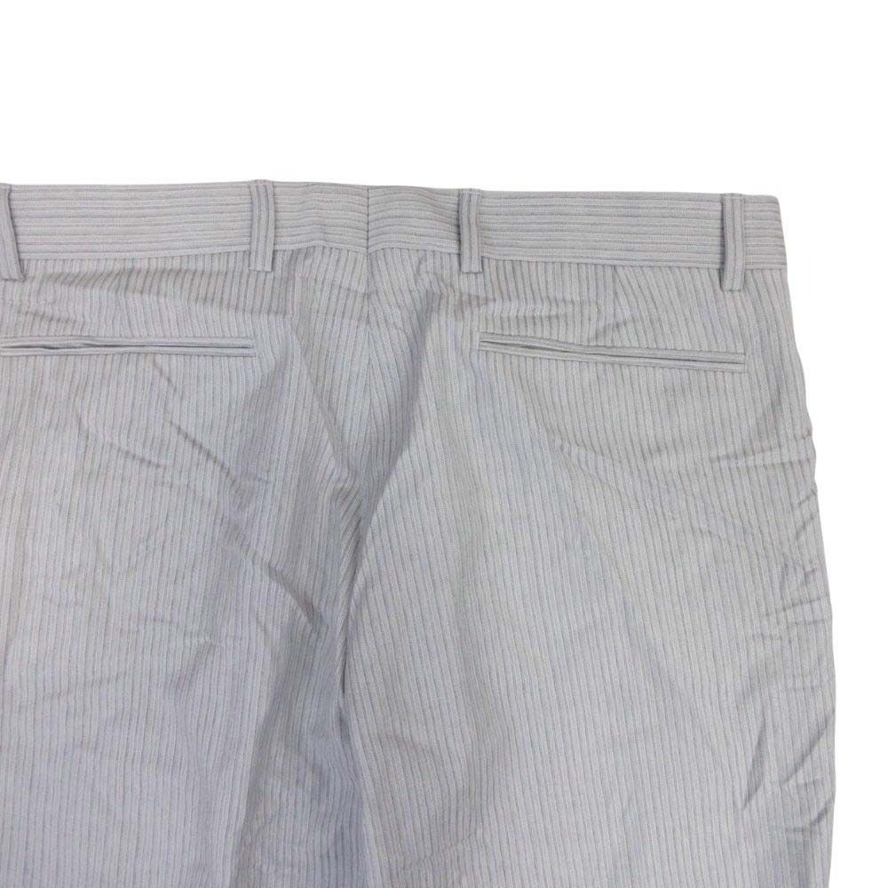 Dior Homme Wool Striped Trousers Pants Pleated 46 Light Gray