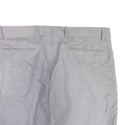 Dior Homme Wool Striped Trousers Pants Pleated 46 Light Gray