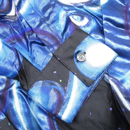 Dior Homme Kenny Shaft All Over Jacquard Shirt Long Sleeve Top 39 Navy Multi