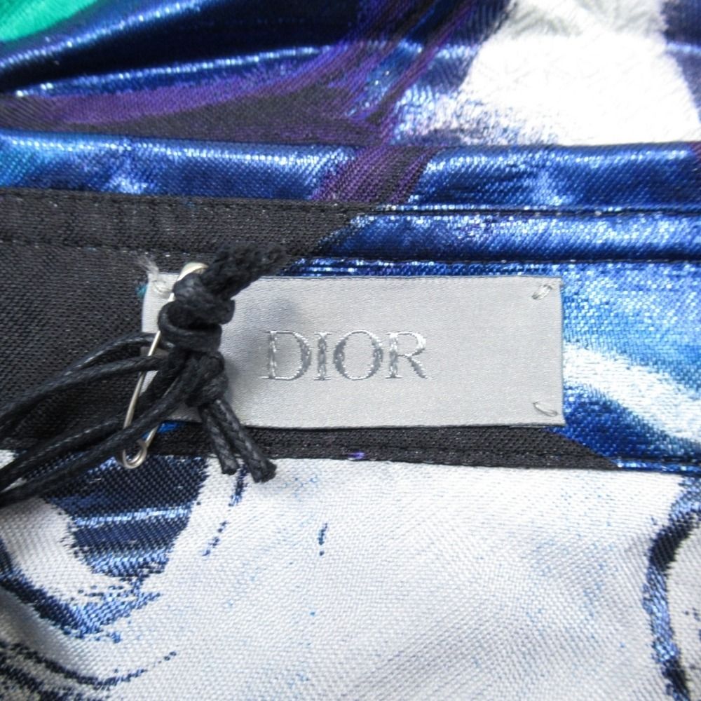 Dior Homme Kenny Shaft All Over Jacquard Shirt Long Sleeve Top 39 Navy Multi