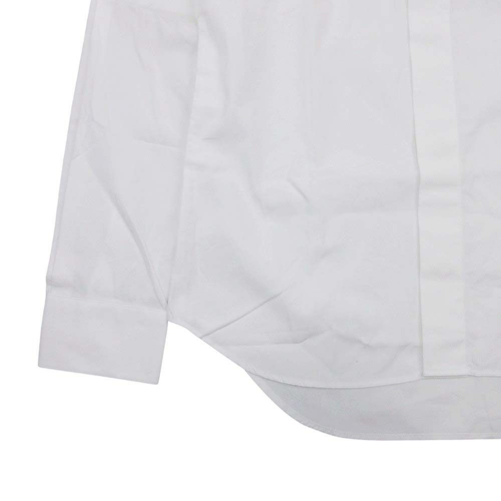 Dior Homme Dress Shirt Logo Embroidery Blouse Top Long Sleeve Fly Front 38 White