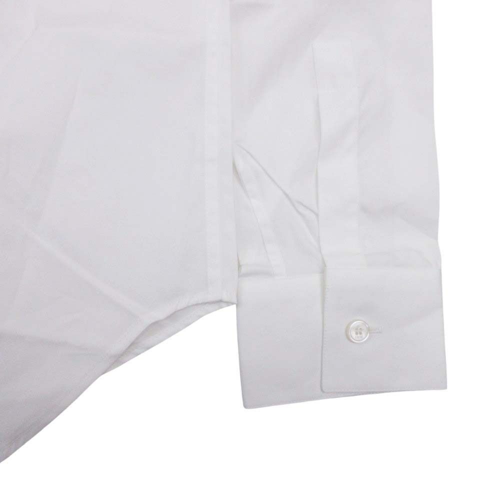 Dior Homme Dress Shirt Logo Embroidery Blouse Top Long Sleeve Fly Front 38 White