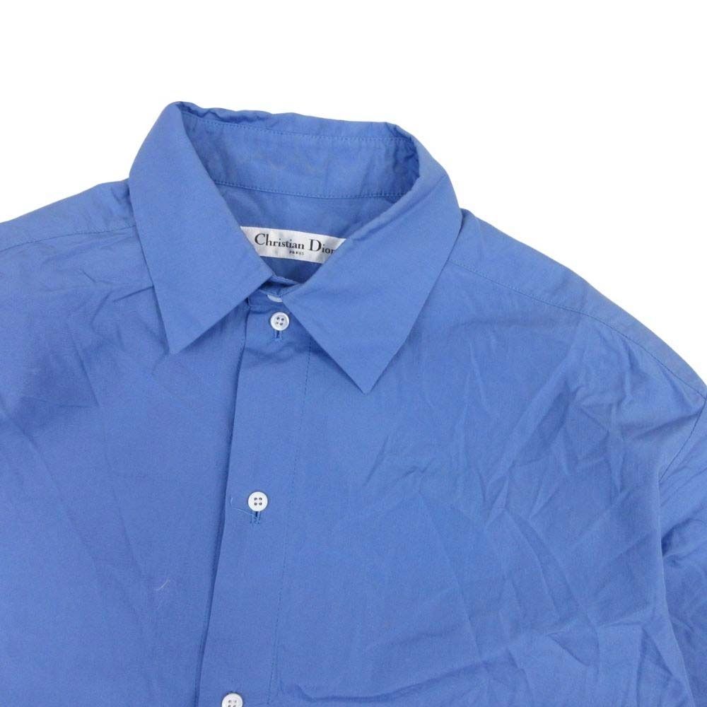 Dior Dress Shirt Cdlogo Bee Embroidery Blouse Top Long Sleeve 36 Blue