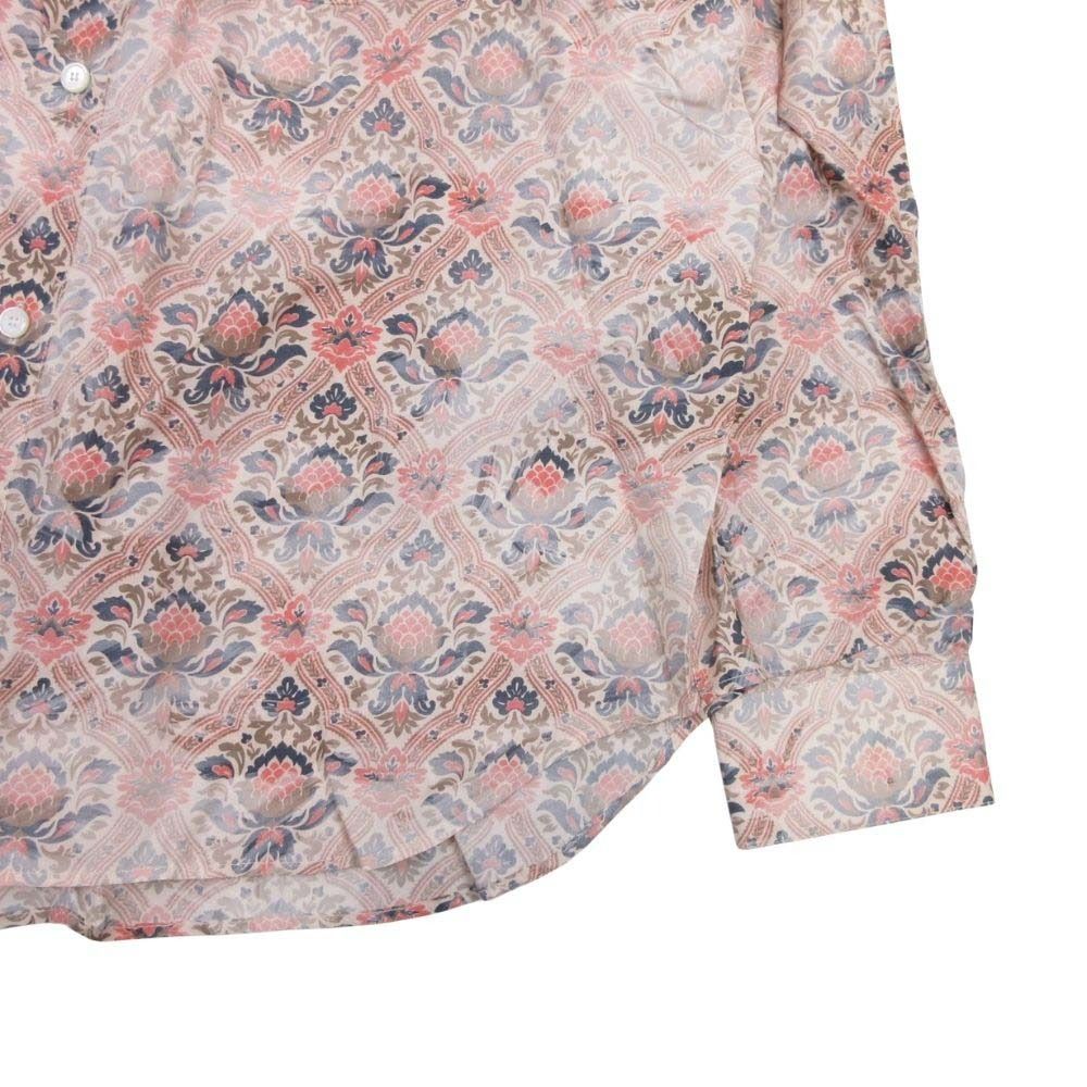 Dior Homme Amoako Boafo Silk Satin All Over Pattern Shirt Blouse Long Sleeve