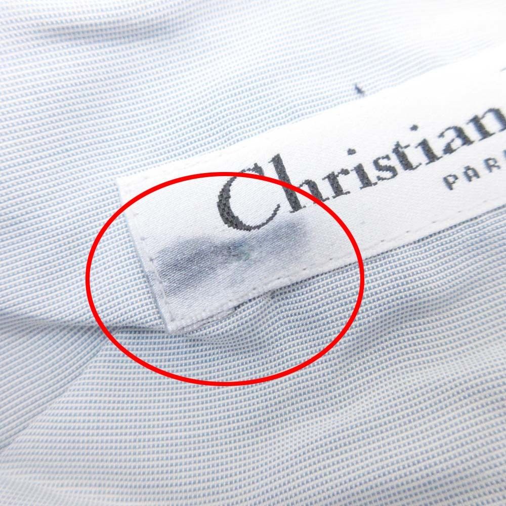 Dior Hem Line Short Sleeve Shirt Cdlogo Bee Embroidery Blouse Top Silk 36 Light