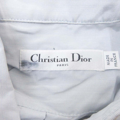 Dior Hem Line Short Sleeve Shirt Cdlogo Bee Embroidery Blouse Top Silk 36 Light