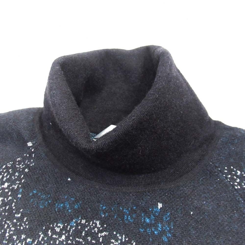 Dior Homme Peter Doig Milky Way Turtleneck Knit Mohair Blend Sweater L Black