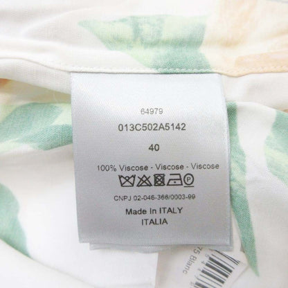 Dior Homme Amoako Boafo Floral Shirt Blouse Top Long Sleeve 40 Ivory Multicolor