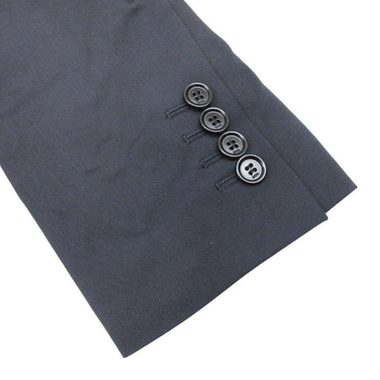 Dior Homme Tailored Jacket Peaked Lapel Blue Leather Single Kim Jones Era 46