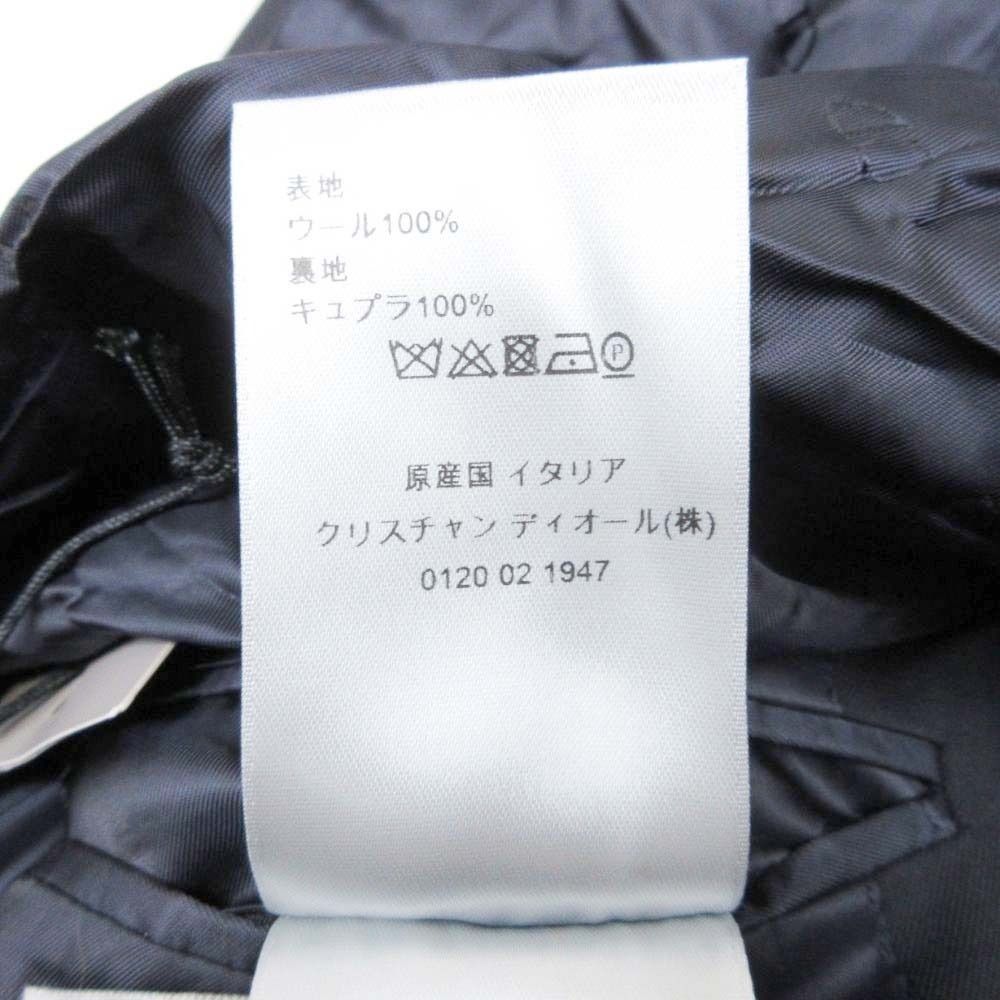 Dior Homme Tailored Jacket Peaked Lapel Blue Leather Single Kim Jones Era 46