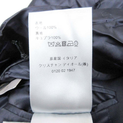 Dior Homme Tailored Jacket Peaked Lapel Blue Leather Single Kim Jones Era 46