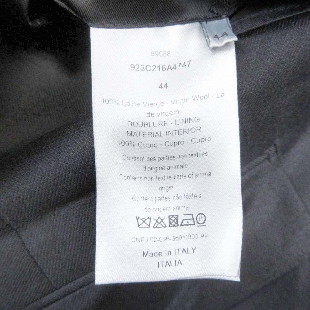 Dior Homme Tailored Jacket Notch Lapel Blue Leather Single Kim Jones Era 44