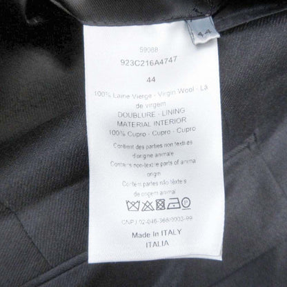 Dior Homme Tailored Jacket Notch Lapel Blue Leather Single Kim Jones Era 44