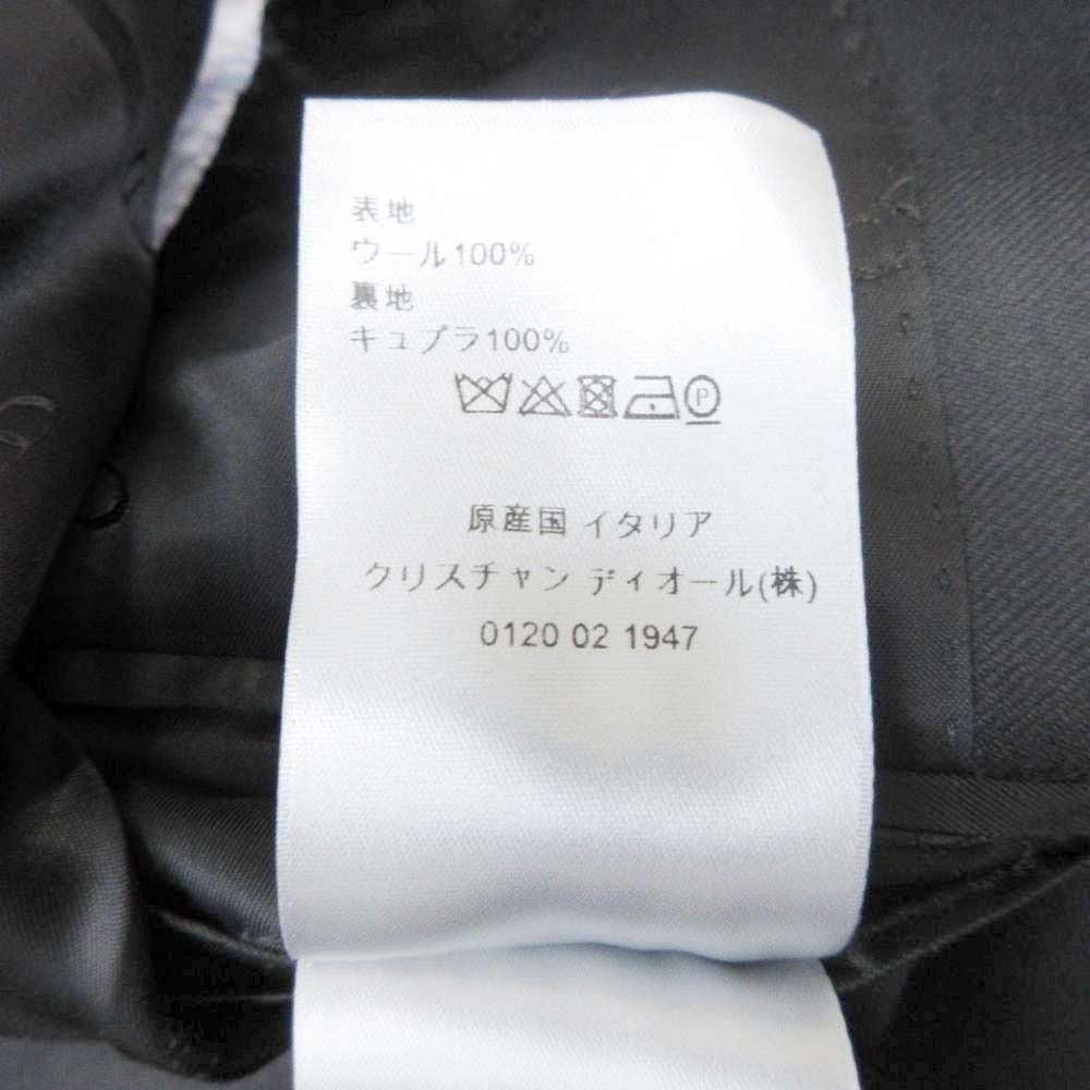 Dior Homme Tailored Jacket Notch Lapel Blue Leather Single Kim Jones Era 44