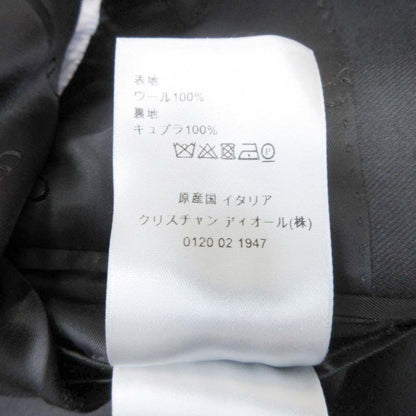 Dior Homme Tailored Jacket Notch Lapel Blue Leather Single Kim Jones Era 44
