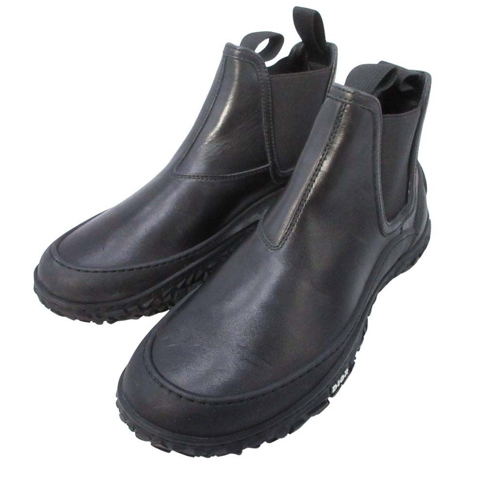 Dior Homme Side Gore Boots Chelsea Leather Shoes 40 Black
