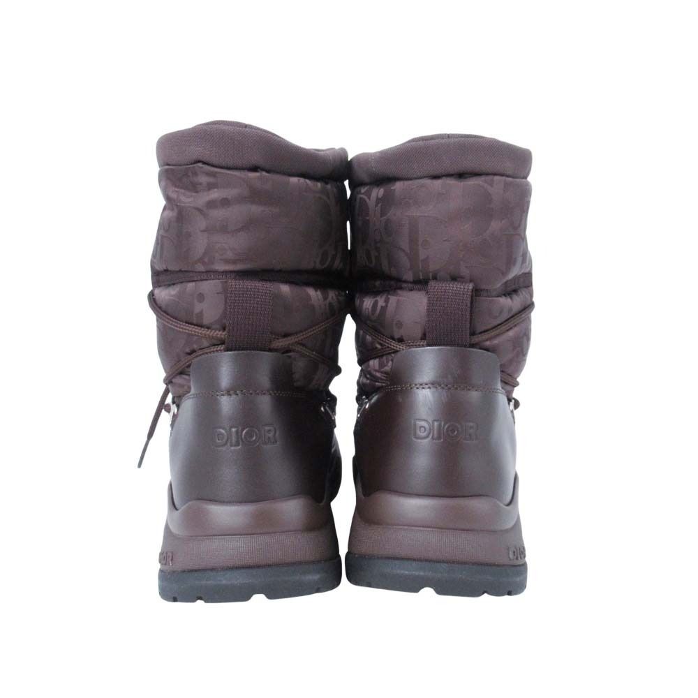 Dior Homme Snow Boots Jacquard Logo Shoes 41 Brown