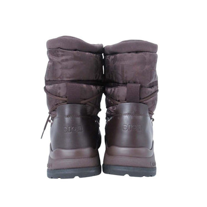 Dior Homme Snow Boots Jacquard Logo Shoes 41 Brown