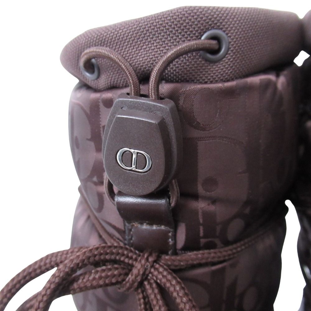 Dior Homme Snow Boots Jacquard Logo Shoes 41 Brown