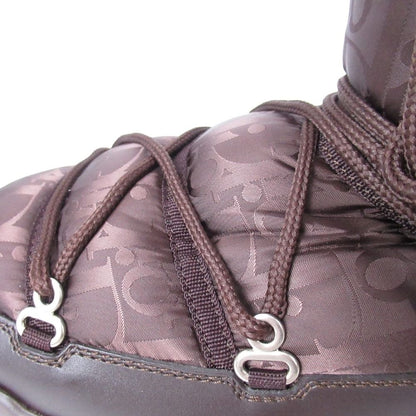 Dior Homme Snow Boots Jacquard Logo Shoes 41 Brown