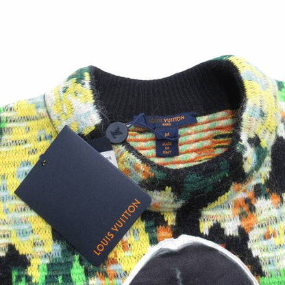 Louis Vuitton David Sims Flower Jacquard Knit Sweater M Yellow Green Multicolor