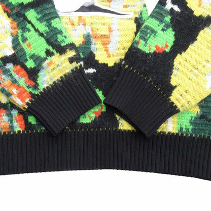Louis Vuitton David Sims Flower Jacquard Knit Sweater M Yellow Green Multicolor
