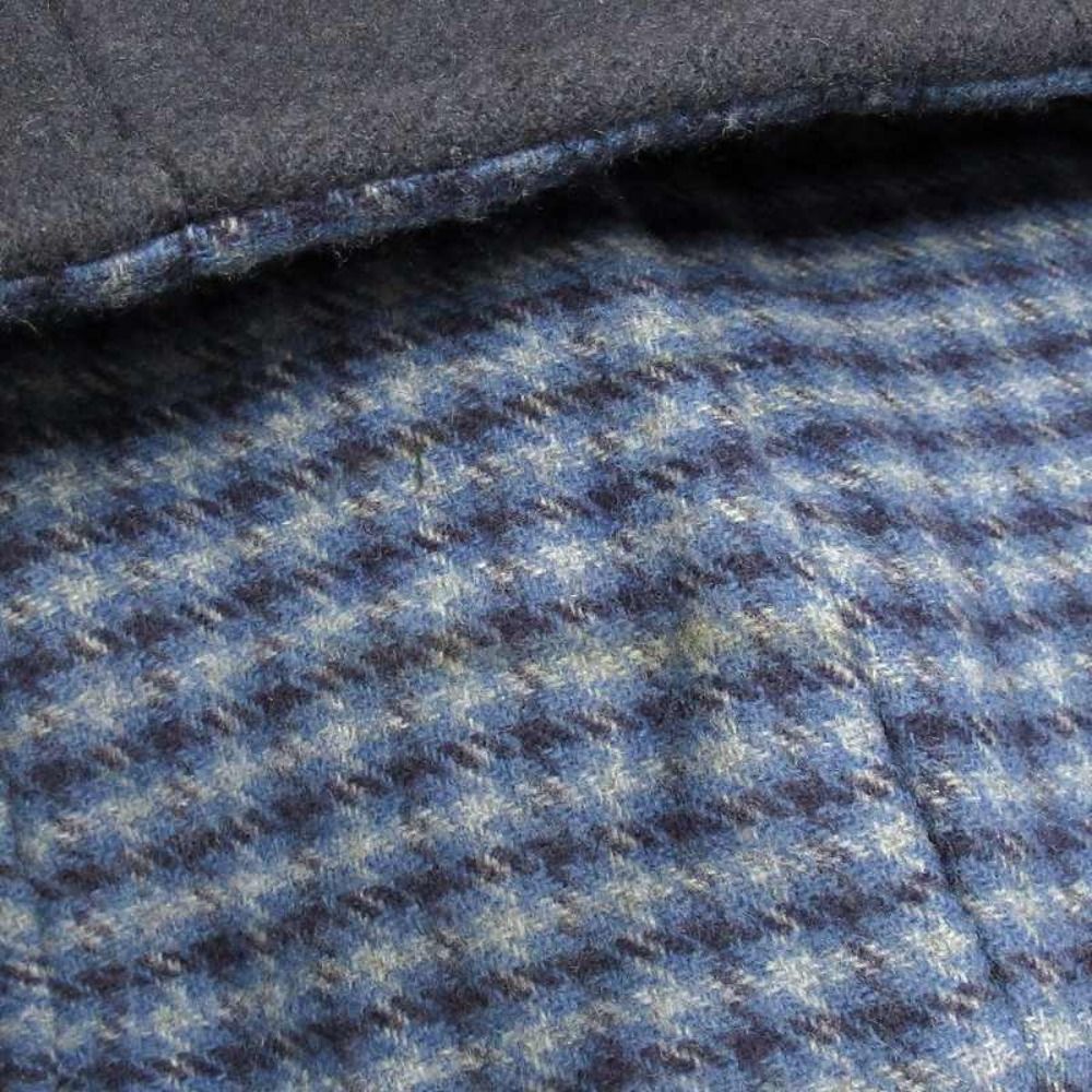 Fendi Back Logo Wool Cashmere Poncho Jacket Fringe Navy