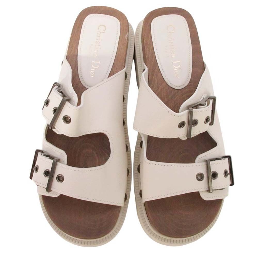 Dior Quake Platform Slide Sandals Shoes Ivory