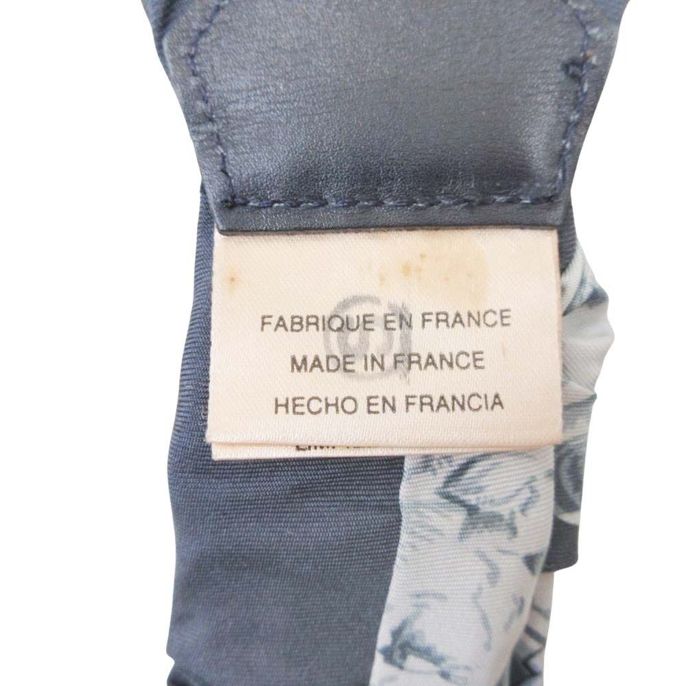 Hermes Suspenders Hanging Belt Silk Gold Vintage Blue
