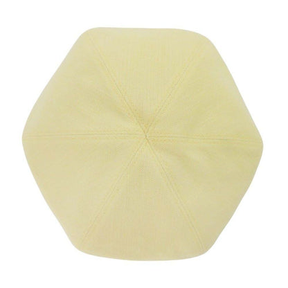 Hermes Gabrielle Beret Linen Silk Hat Cap 57 cm Yellow Handbag