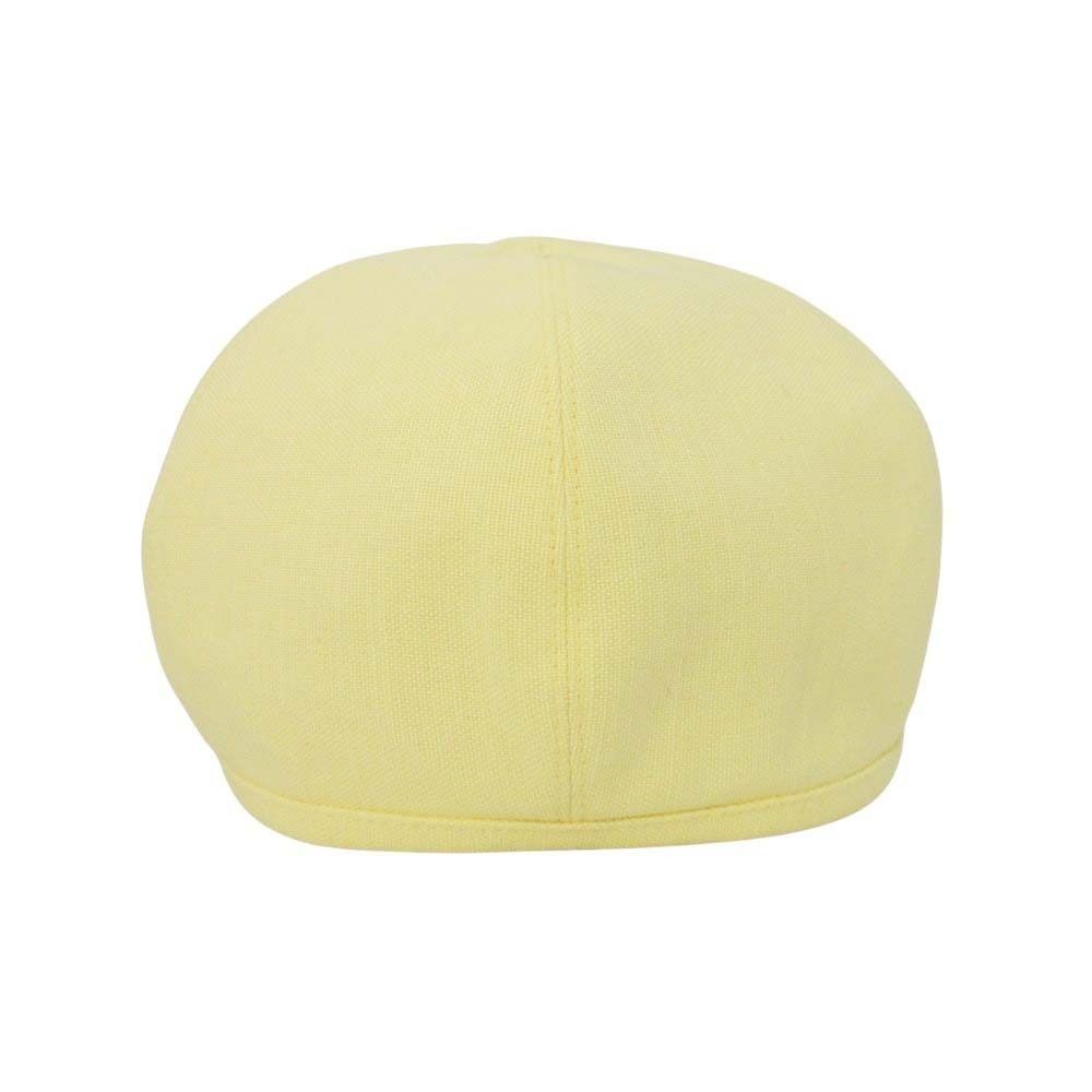 Hermes Gabrielle Beret Linen Silk Hat Cap 57 cm Yellow Handbag