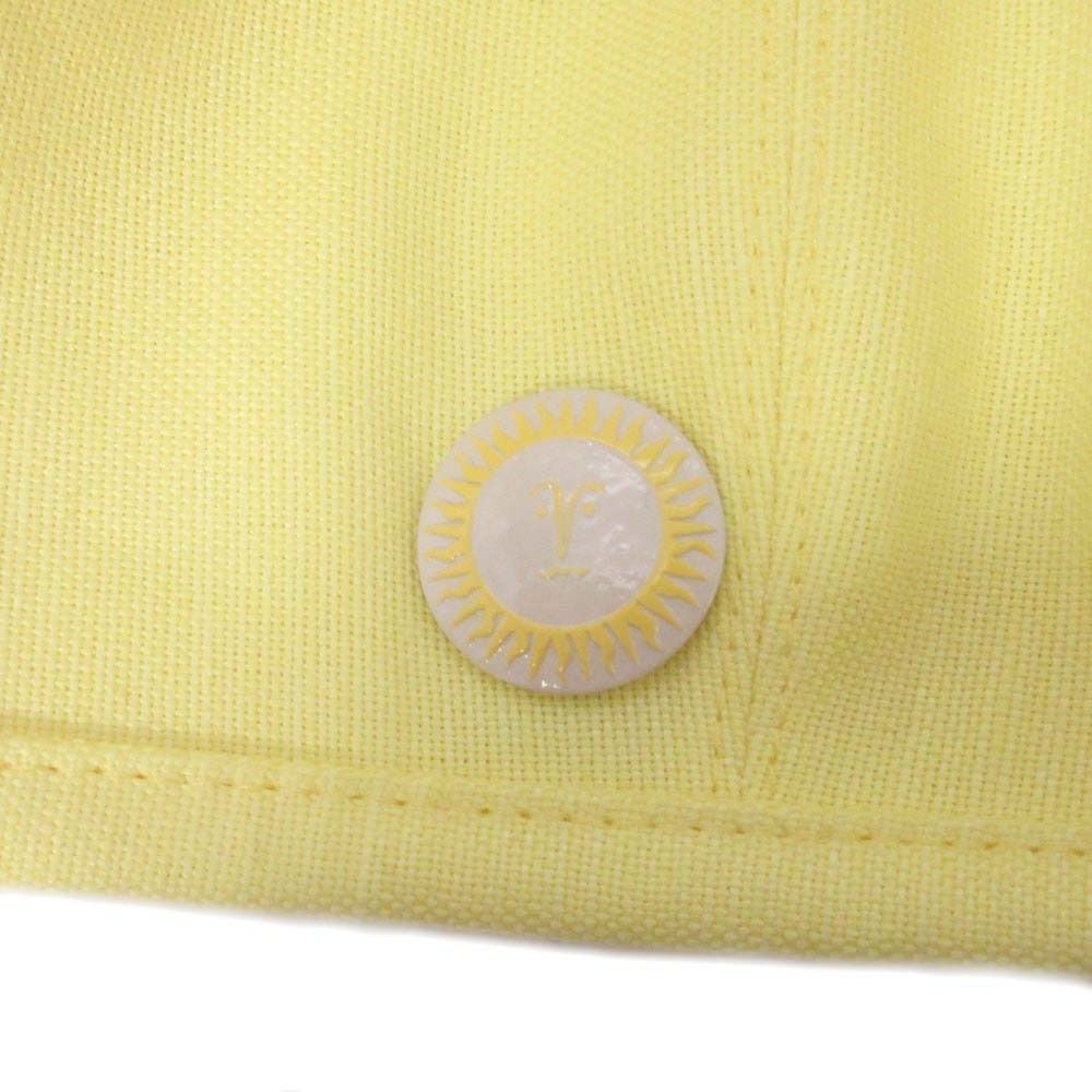 Hermes Gabrielle Beret Linen Silk Hat Cap 57 cm Yellow Handbag