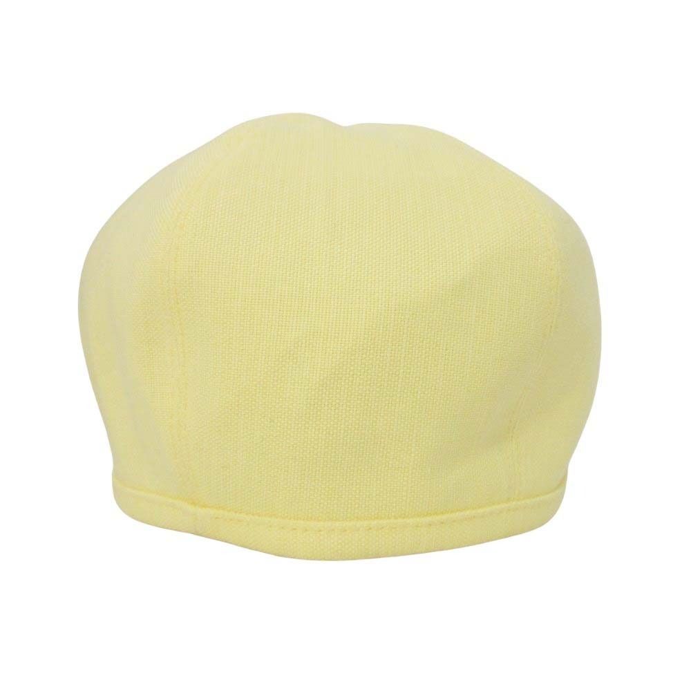 Hermes Gabrielle Beret Linen Silk Hat Cap 57 cm Yellow Handbag