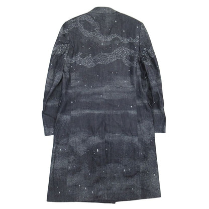 Dior Homme Peter Doig Collaboration Milky Way Denim Jacquard Star Coat 50 Indigo