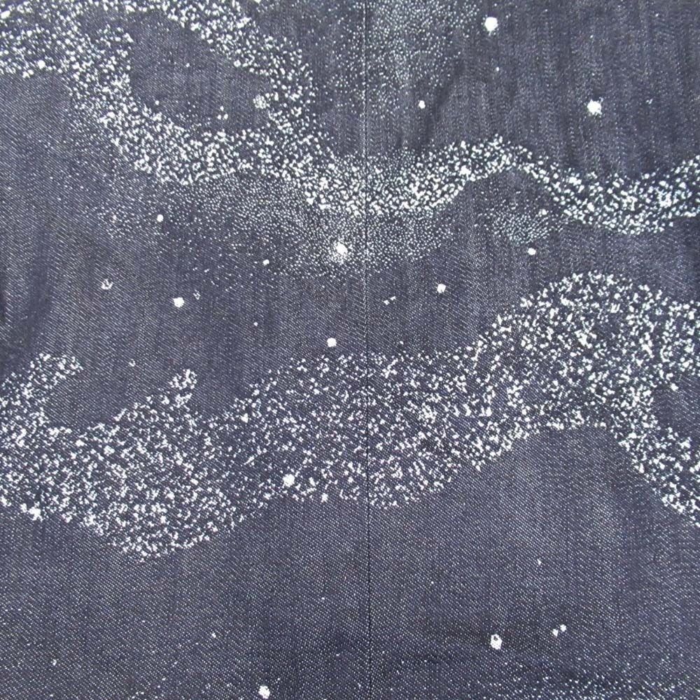 Dior Homme Peter Doig Collaboration Milky Way Denim Jacquard Star Coat 50 Indigo