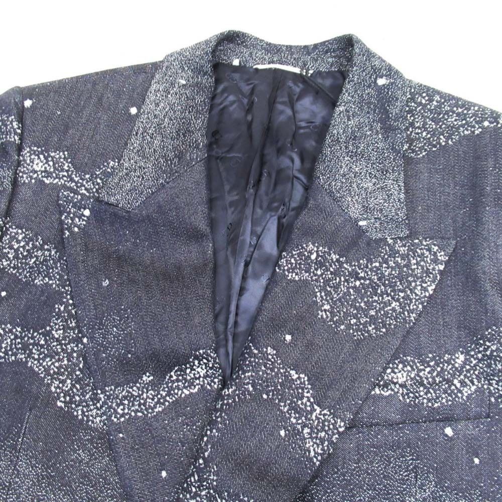 Dior Homme Peter Doig Collaboration Milky Way Denim Jacquard Star Coat 50 Indigo